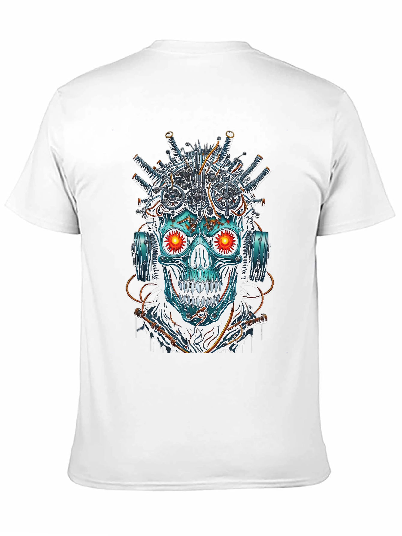 Cyberpunk Skull Graphic T-Shirt - Edgy Streetwear
