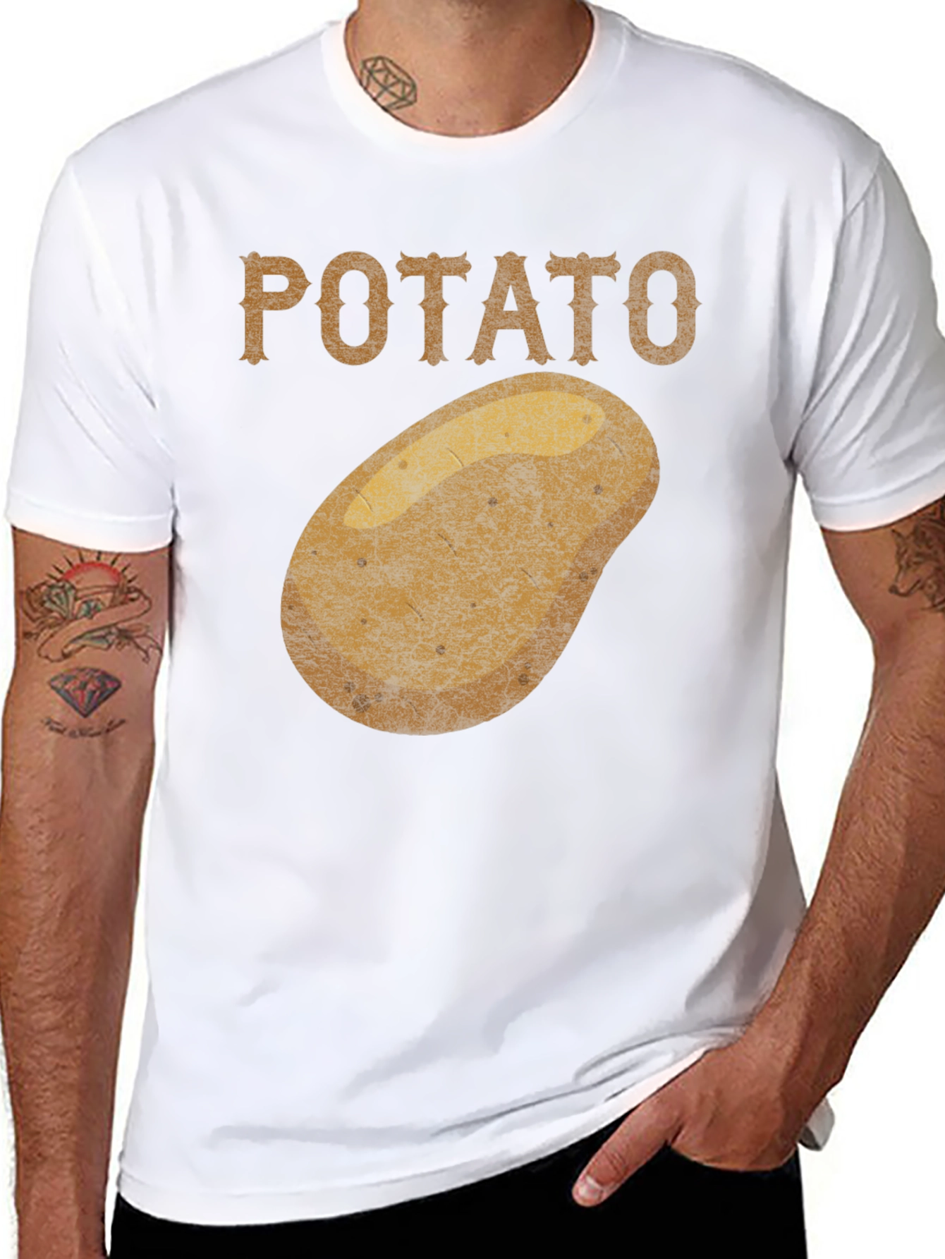 Potato Graphic T-Shirt Funny Novelty Tee