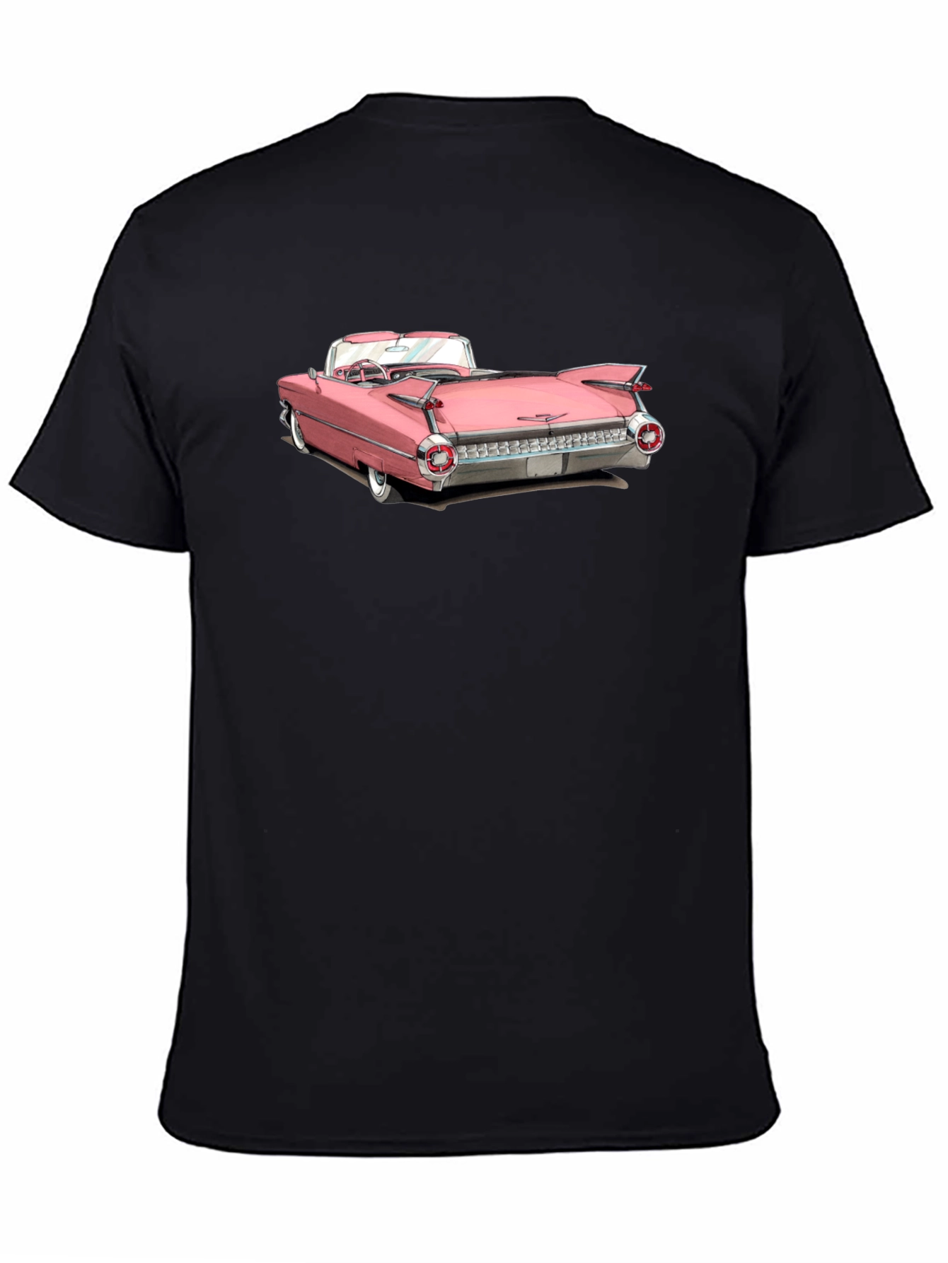 Classic Pink Car Graphic Tee - Retro Style