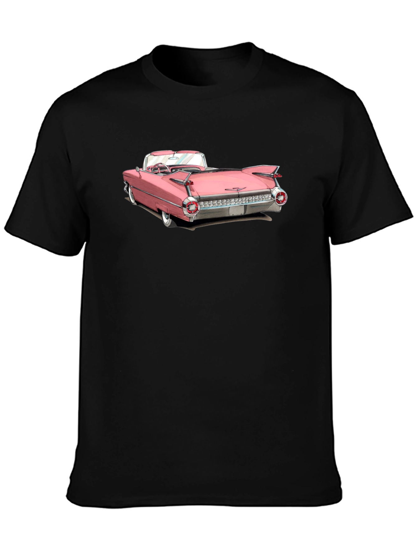 Classic Pink Car Graphic Tee - Retro Style