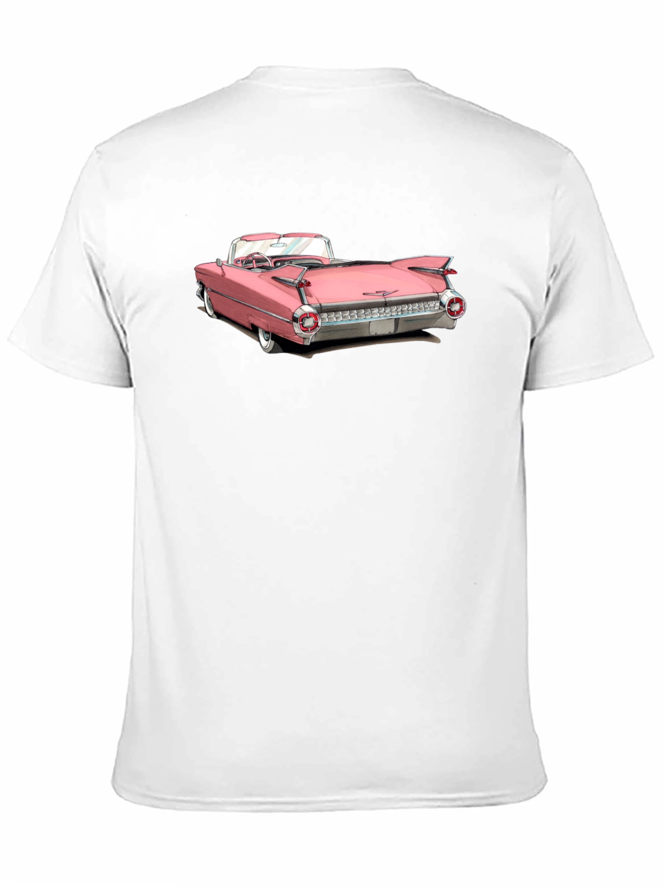 Classic Pink Car Graphic Tee - Retro Style
