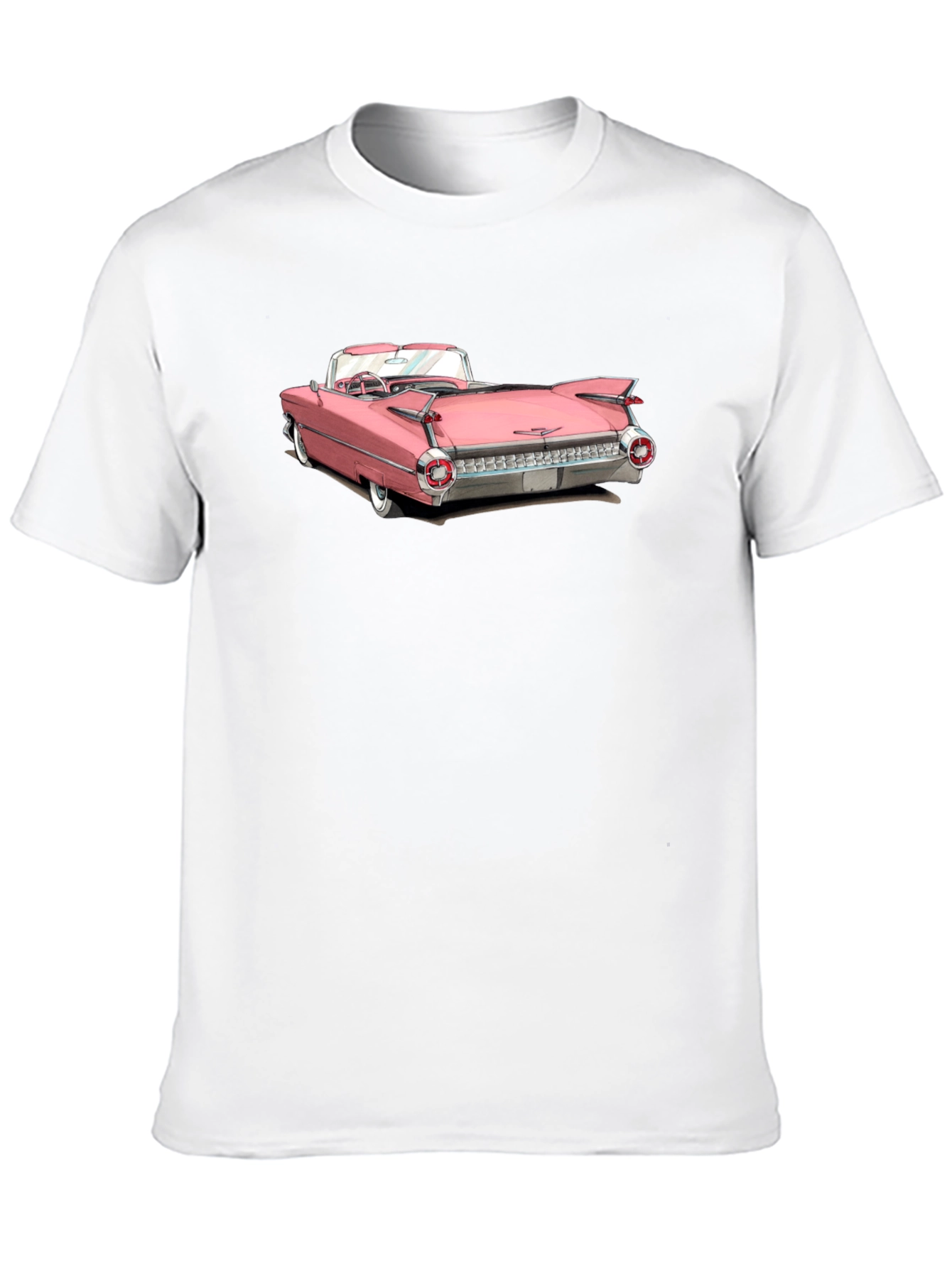 Classic Pink Car Graphic Tee - Retro Style