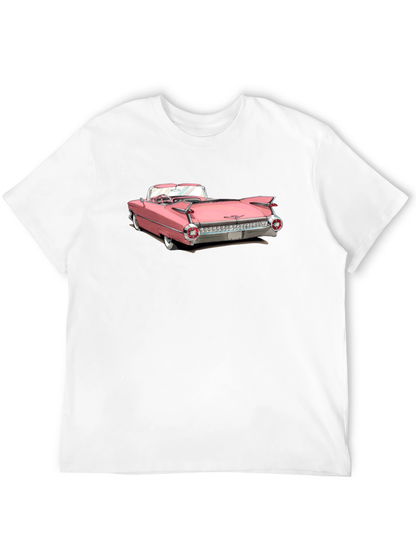 Classic Pink Car Graphic Tee - Retro Style