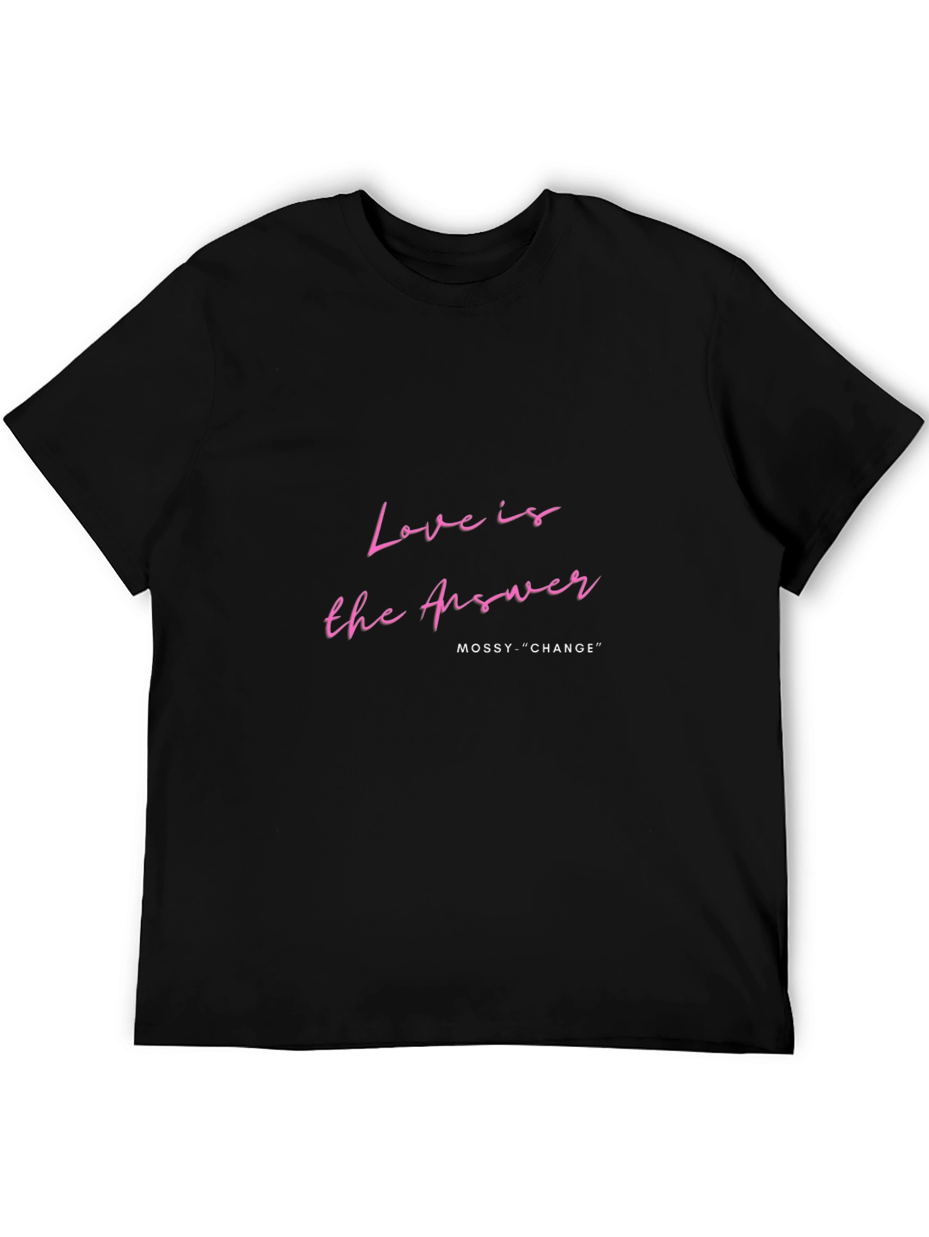Love is the Answer Black Graphic T-Shirt