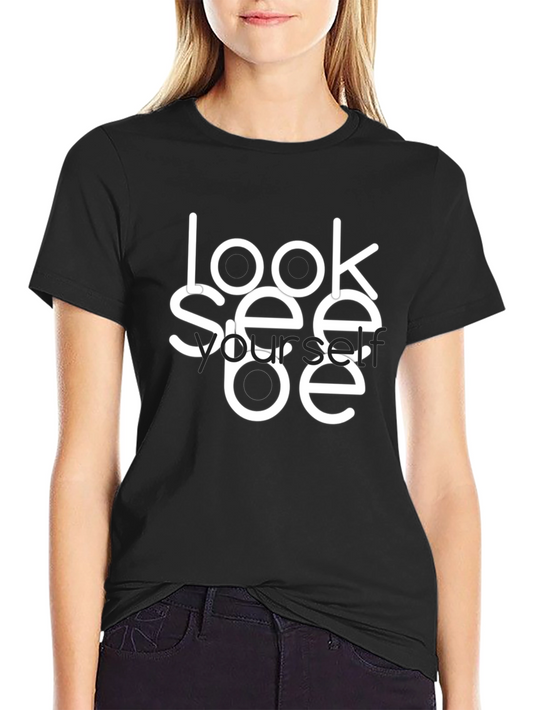 Look See Yourself Black Graphic Tee