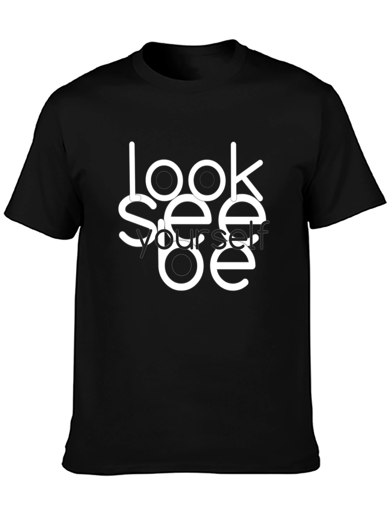 Look See Yourself Black Graphic Tee