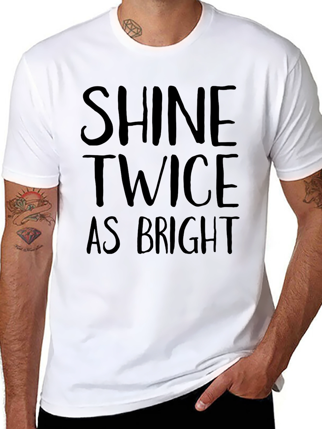 Shine Twice As Bright Graphic Tee - Black
