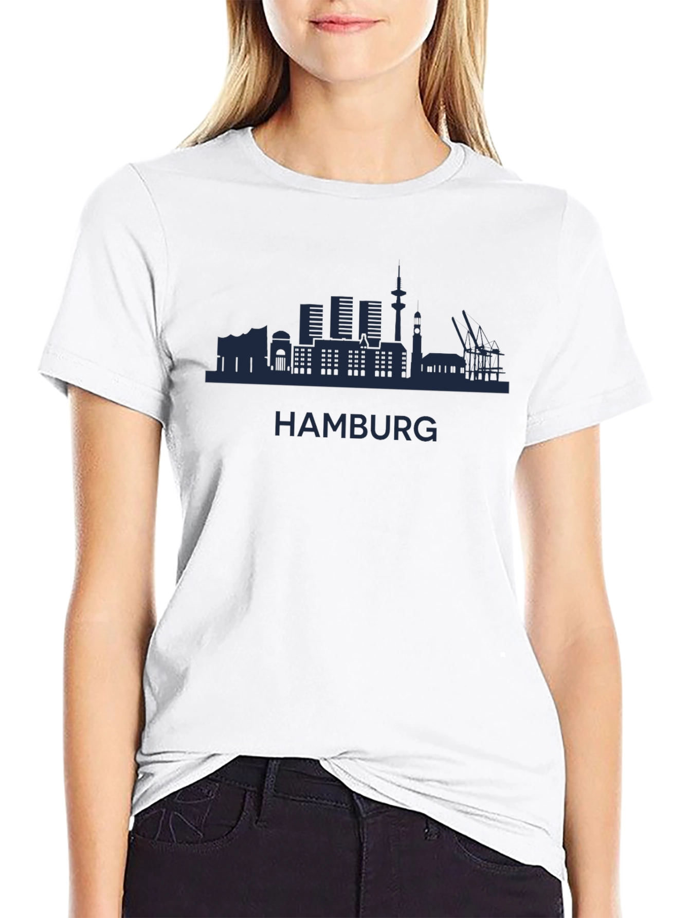 Hamburg Skyline Graphic Tee - City Pride T-Shirt