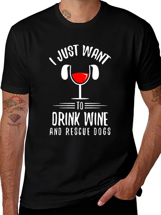 Drink Wine & Rescue Dogs Graphic Tee