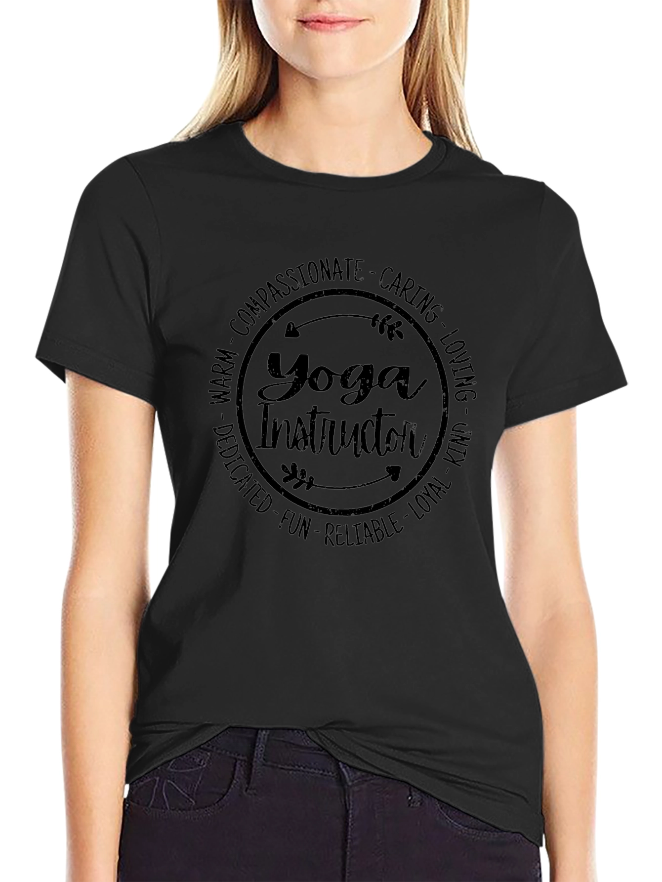 Yoga Instructor Tee - Compassionate Caring Loving
