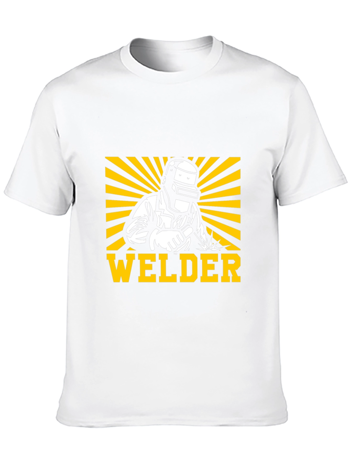 Welder Graphic Black T-Shirt - Cool Design