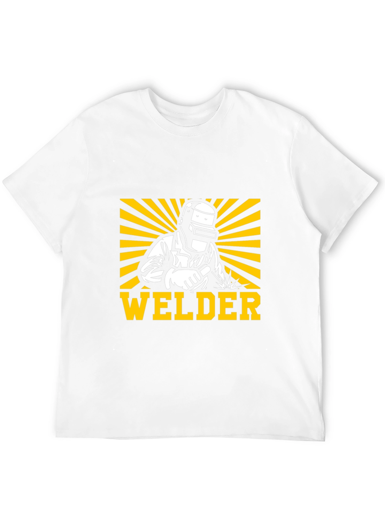 Welder Graphic Black T-Shirt - Cool Design