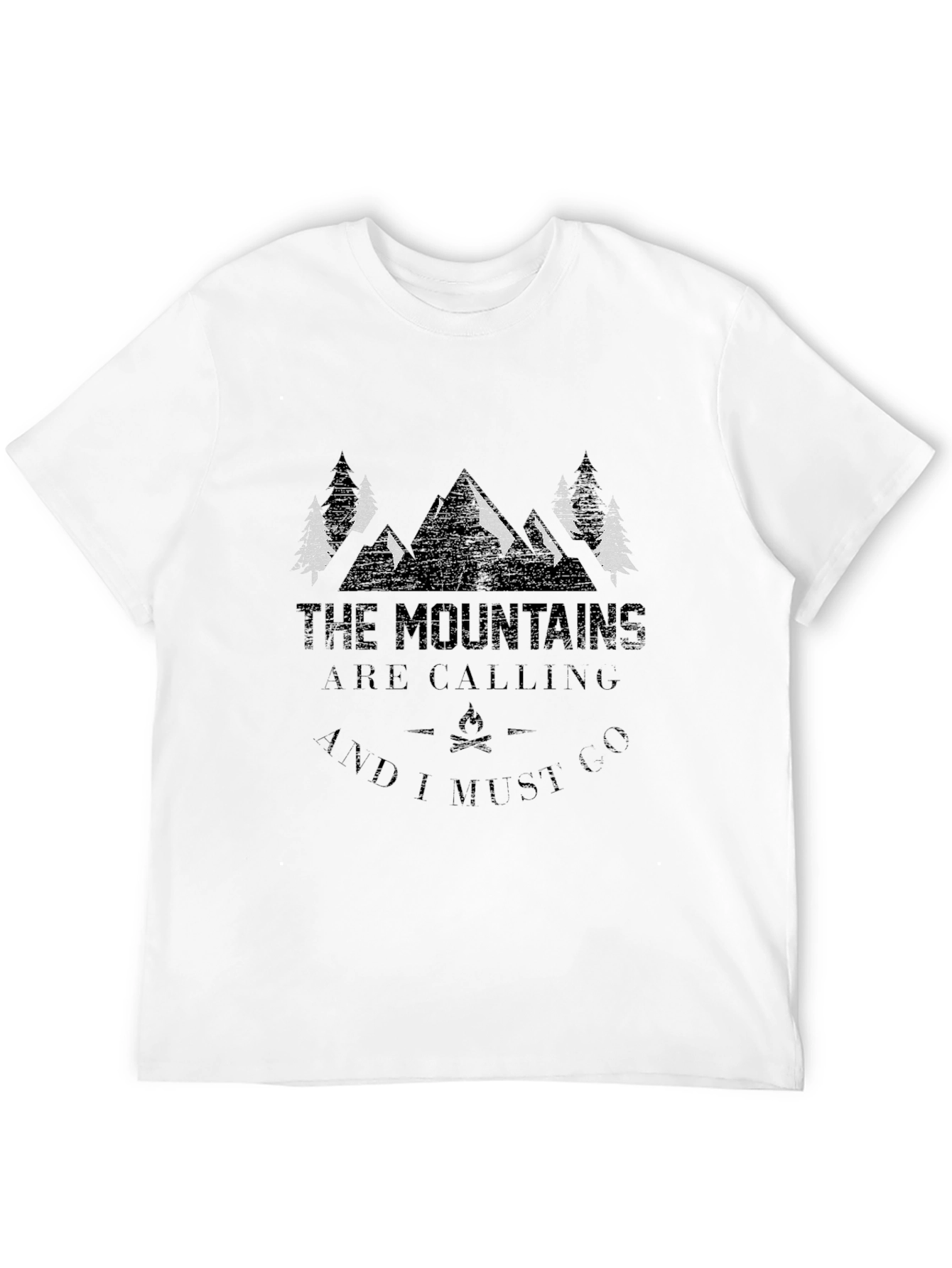 Mountains Are Calling Black T-Shirt