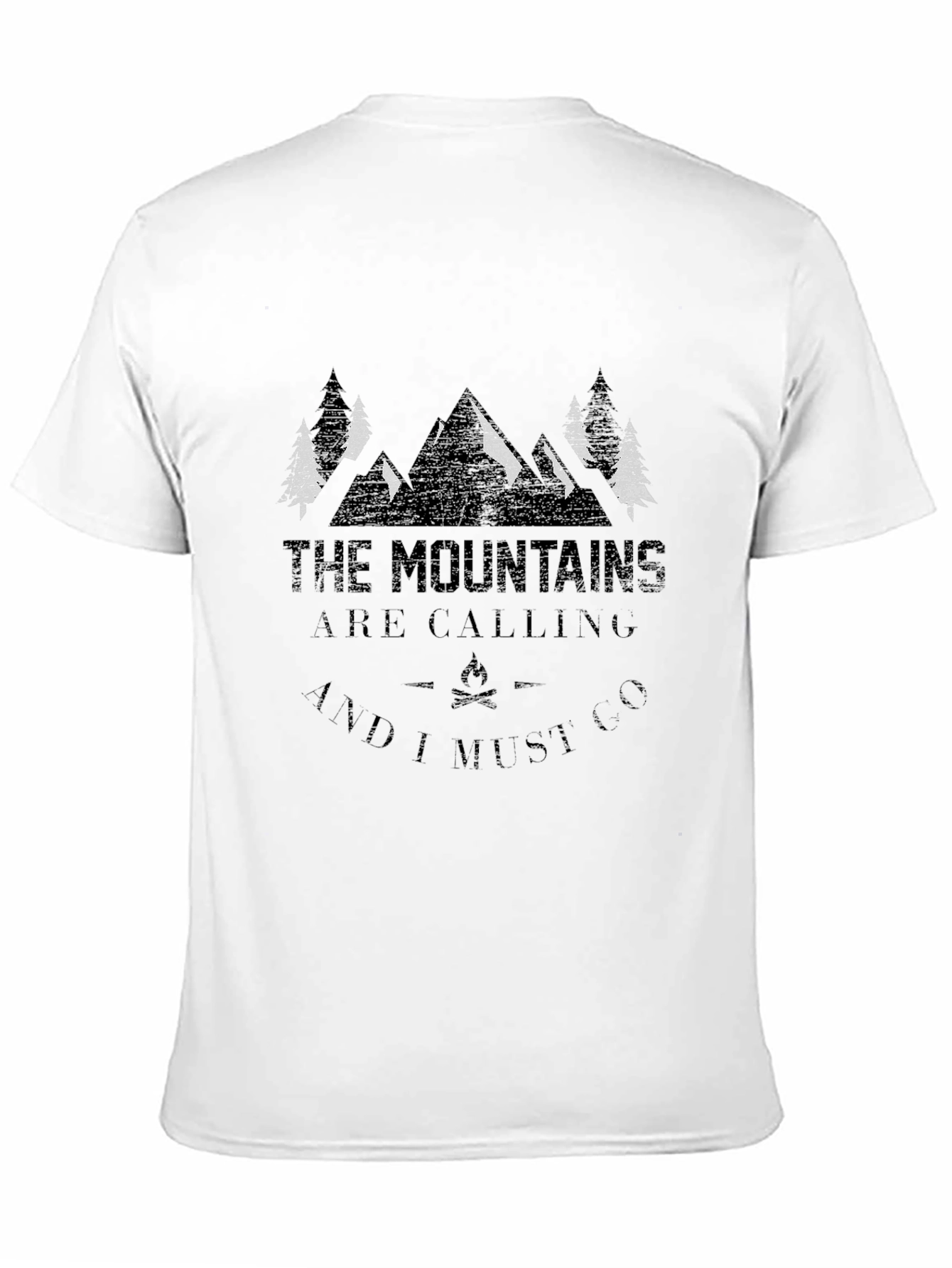 Mountains Are Calling Black T-Shirt