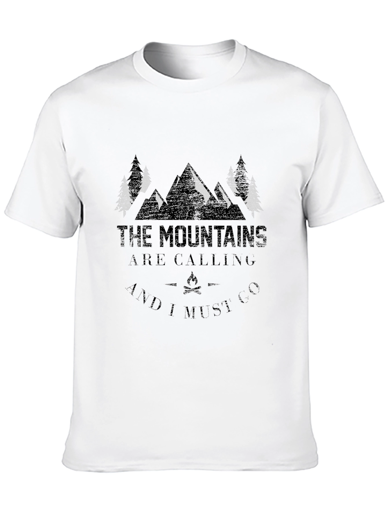 Mountains Are Calling Black T-Shirt