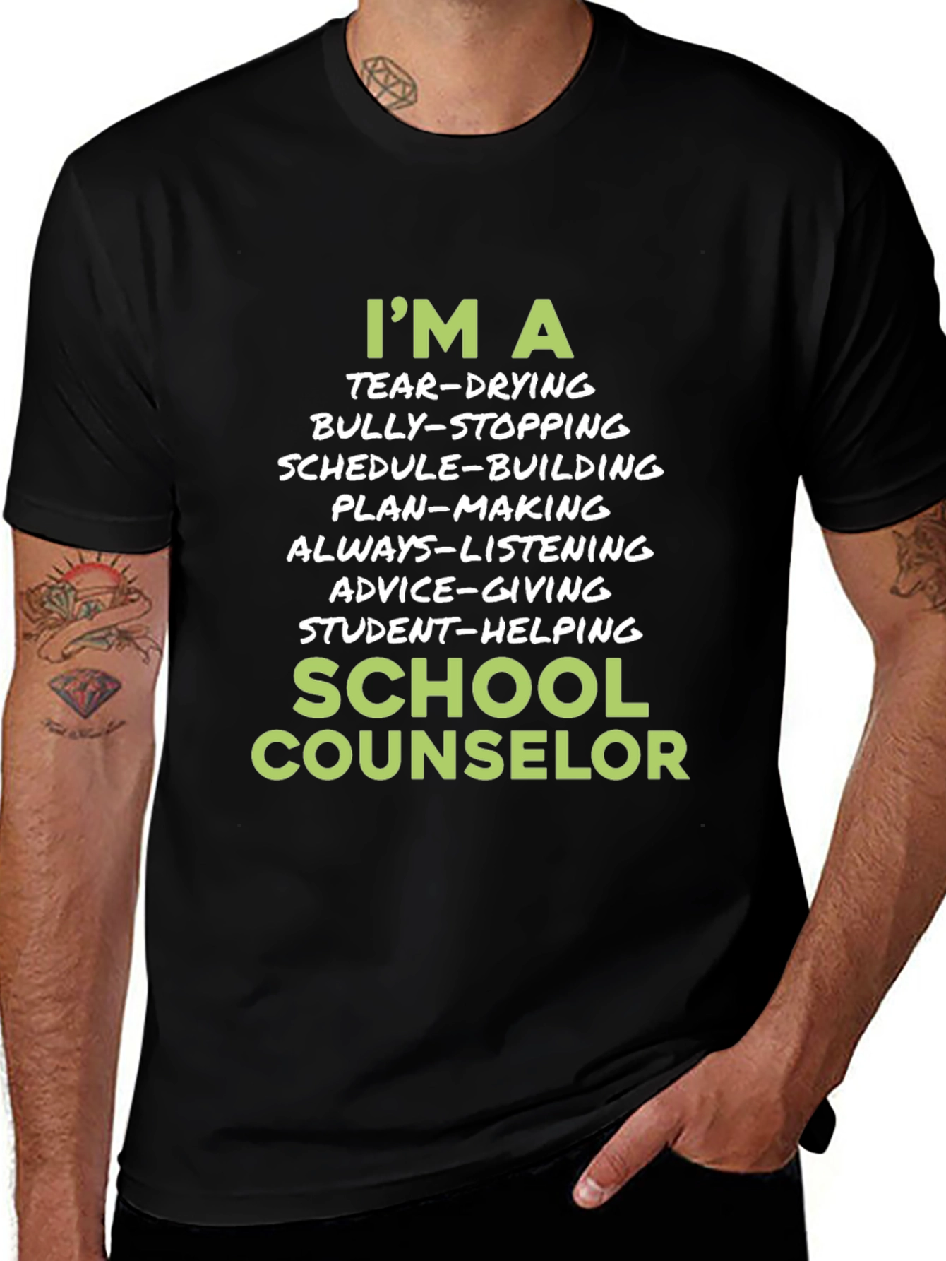 School Counselor T-Shirt - Tear-Drying Bully-Stopping