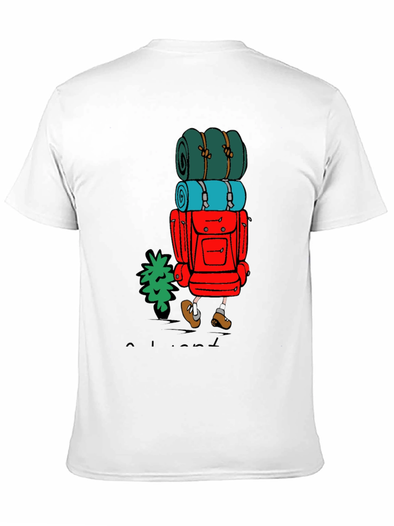 Hiking Adventure T-Shirt - Backpack Character Graphic Tee