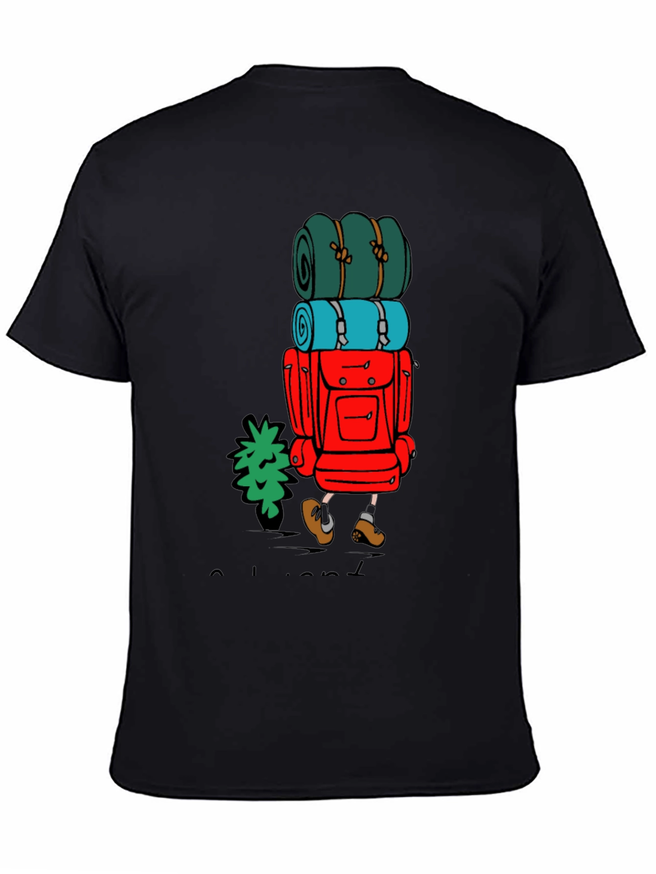 Hiking Adventure T-Shirt - Backpack Character Graphic Tee
