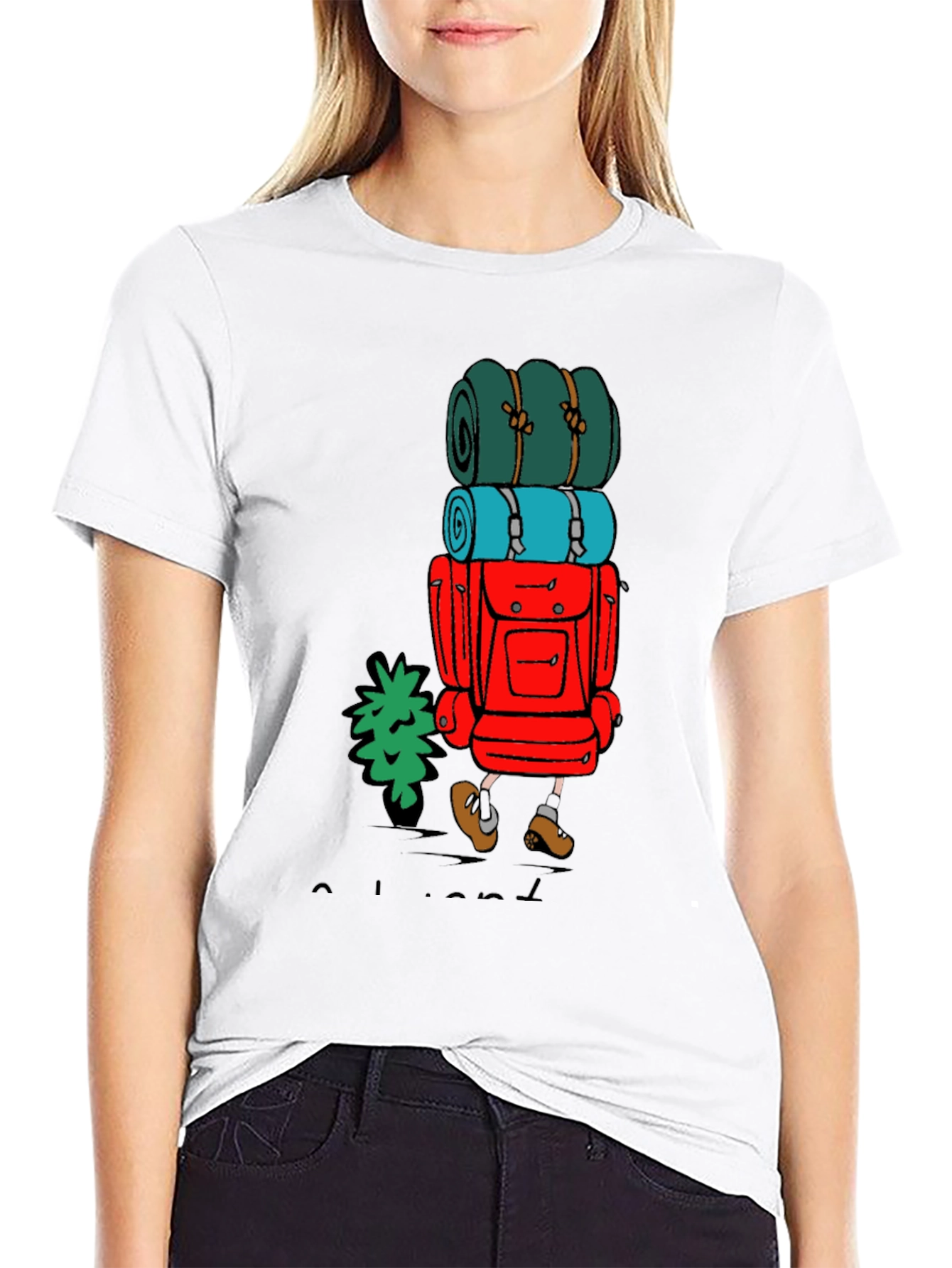 Hiking Adventure T-Shirt - Backpack Character Graphic Tee