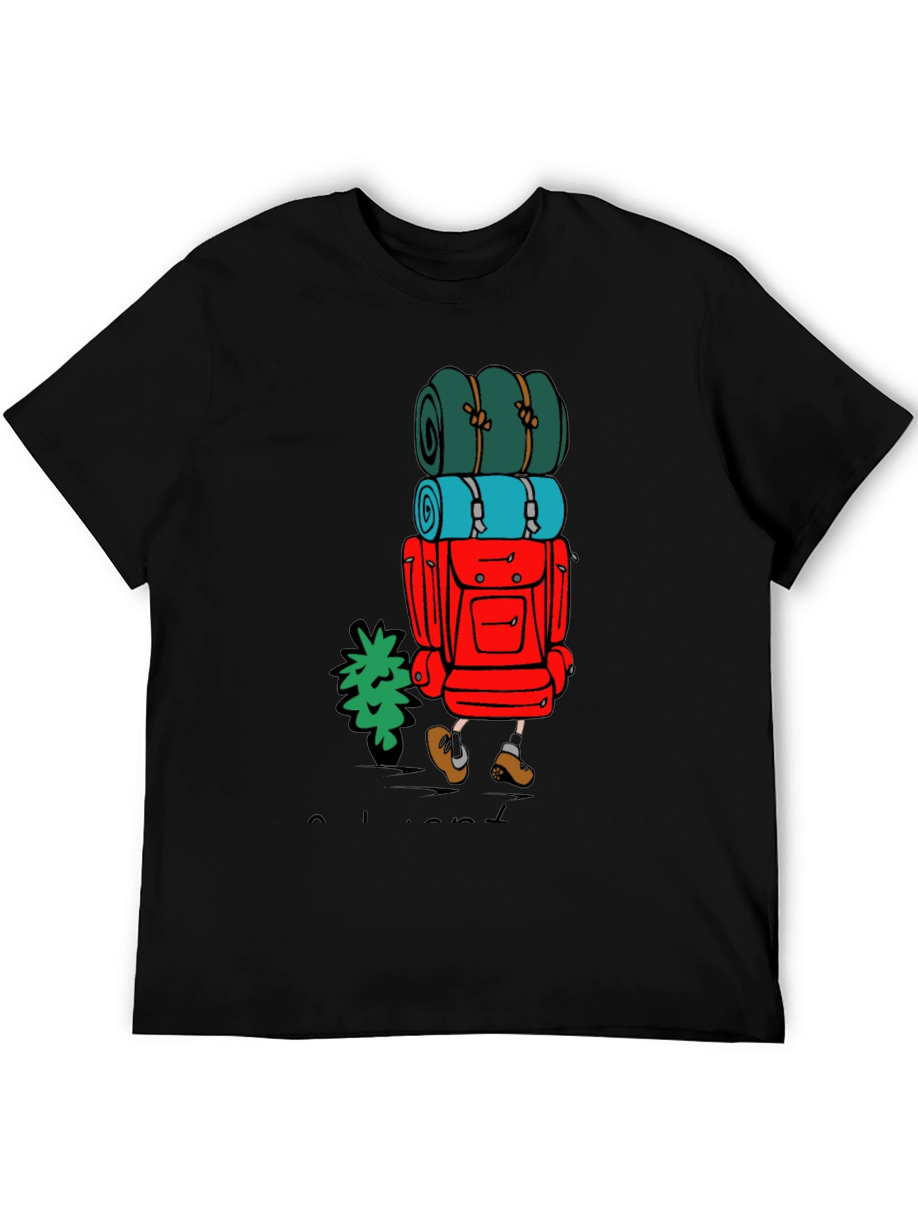 Hiking Adventure T-Shirt - Backpack Character Graphic Tee