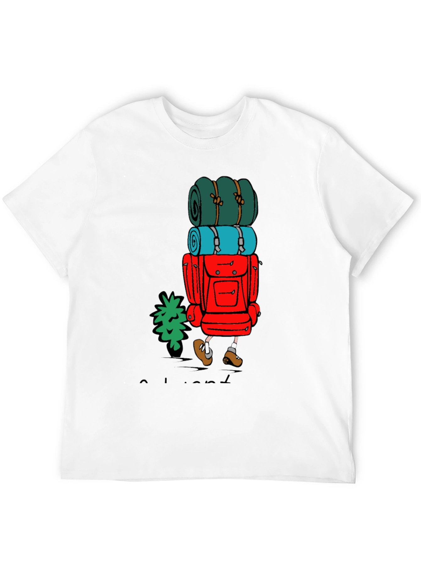 Hiking Adventure T-Shirt - Backpack Character Graphic Tee