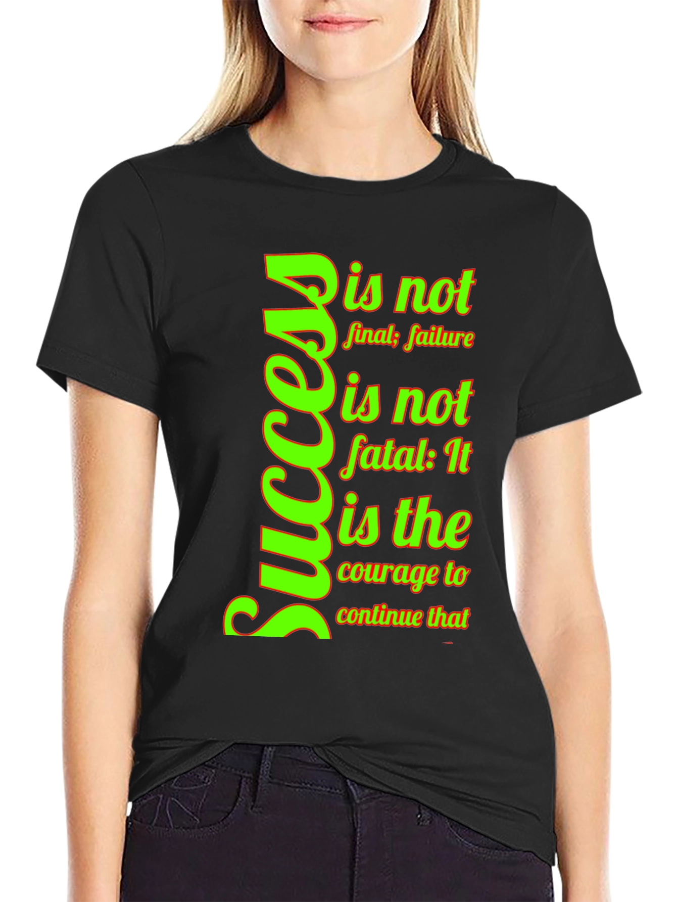Motivational Success T-Shirt - Courage to Continue
