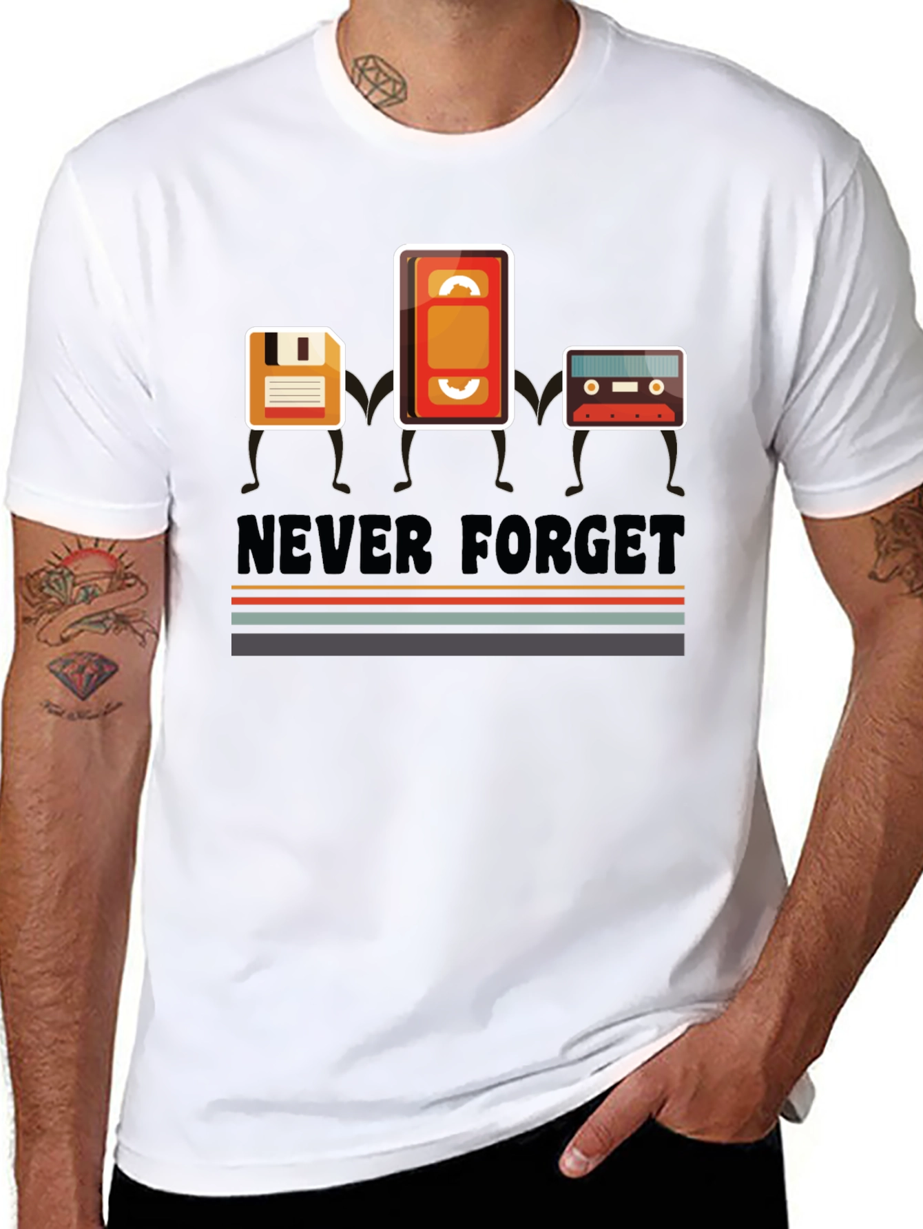 Retro Media T-Shirt - Never Forget