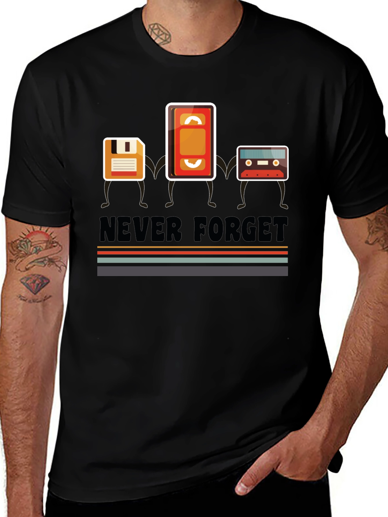 Retro Media T-Shirt - Never Forget