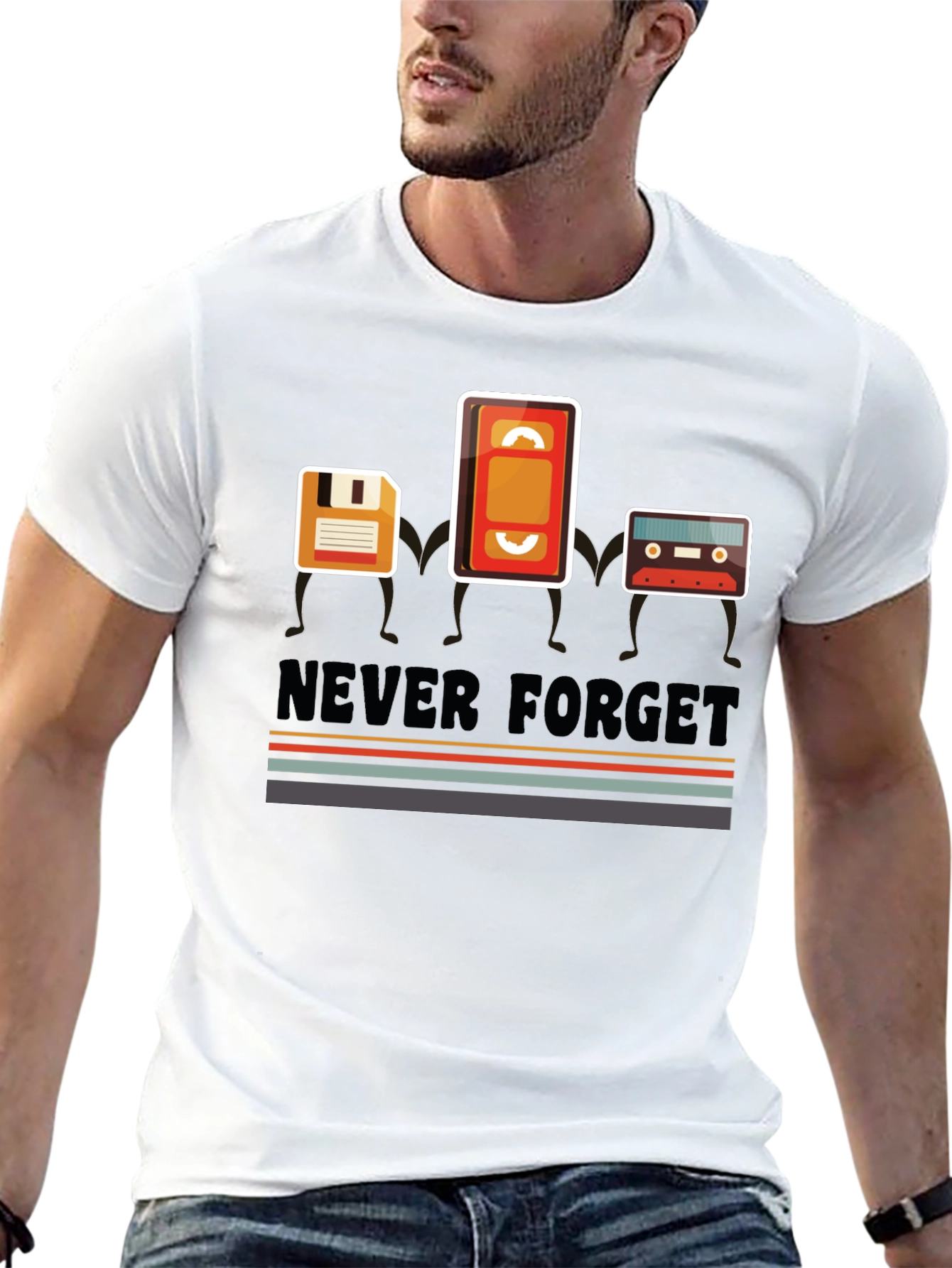 Retro Media T-Shirt - Never Forget