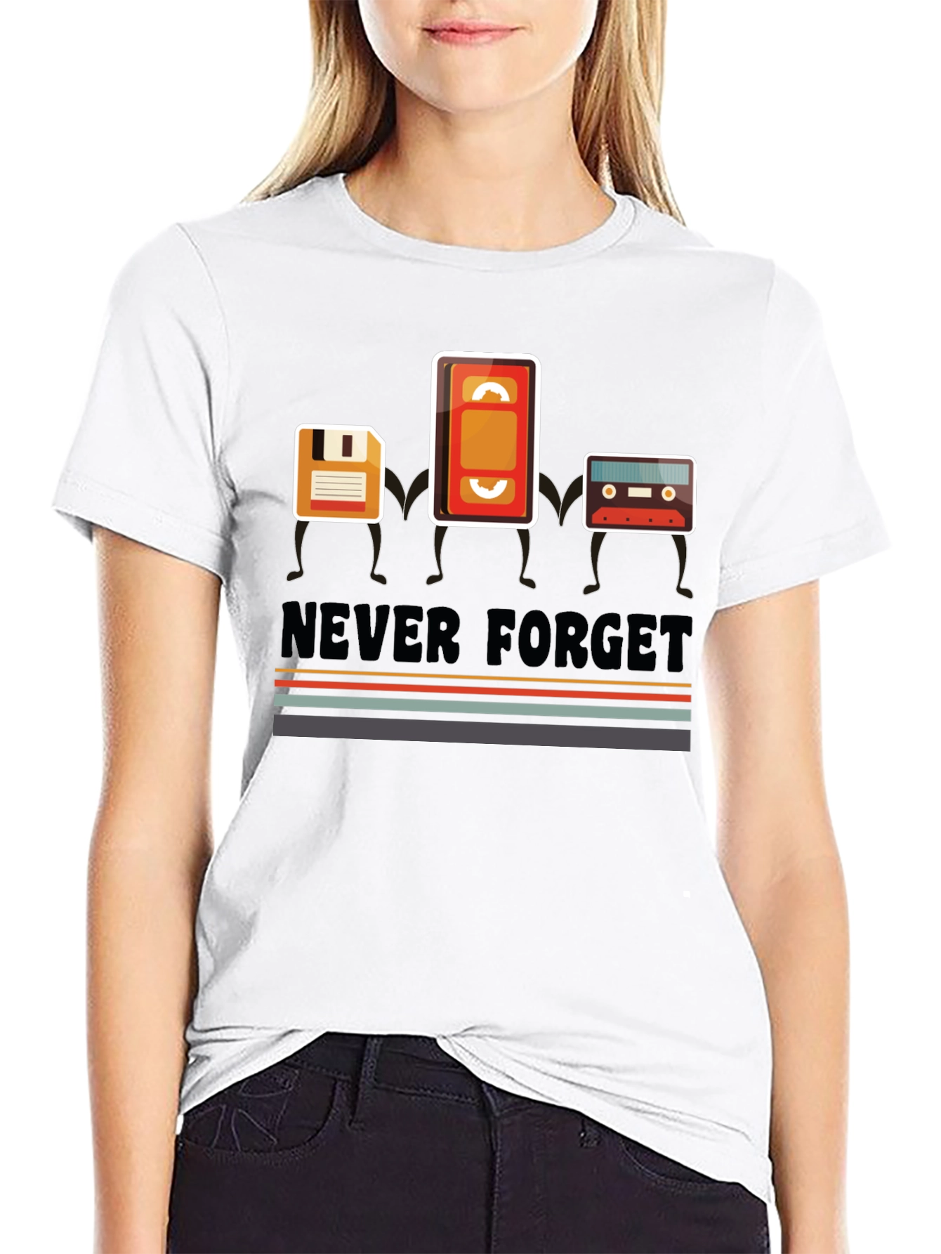 Retro Media T-Shirt - Never Forget