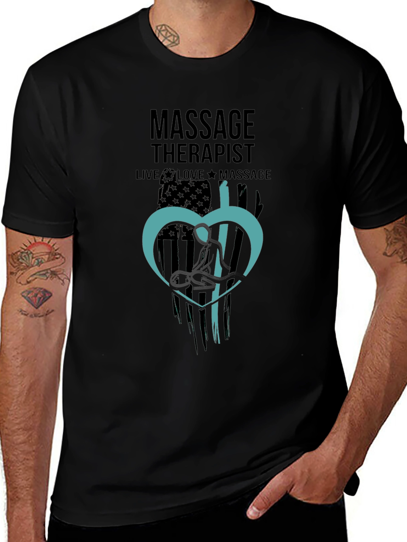 Massage Therapist Graphic Tee - Live Love Massage
