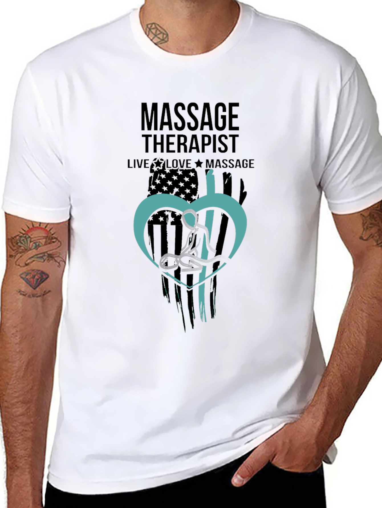 Massage Therapist Graphic Tee - Live Love Massage