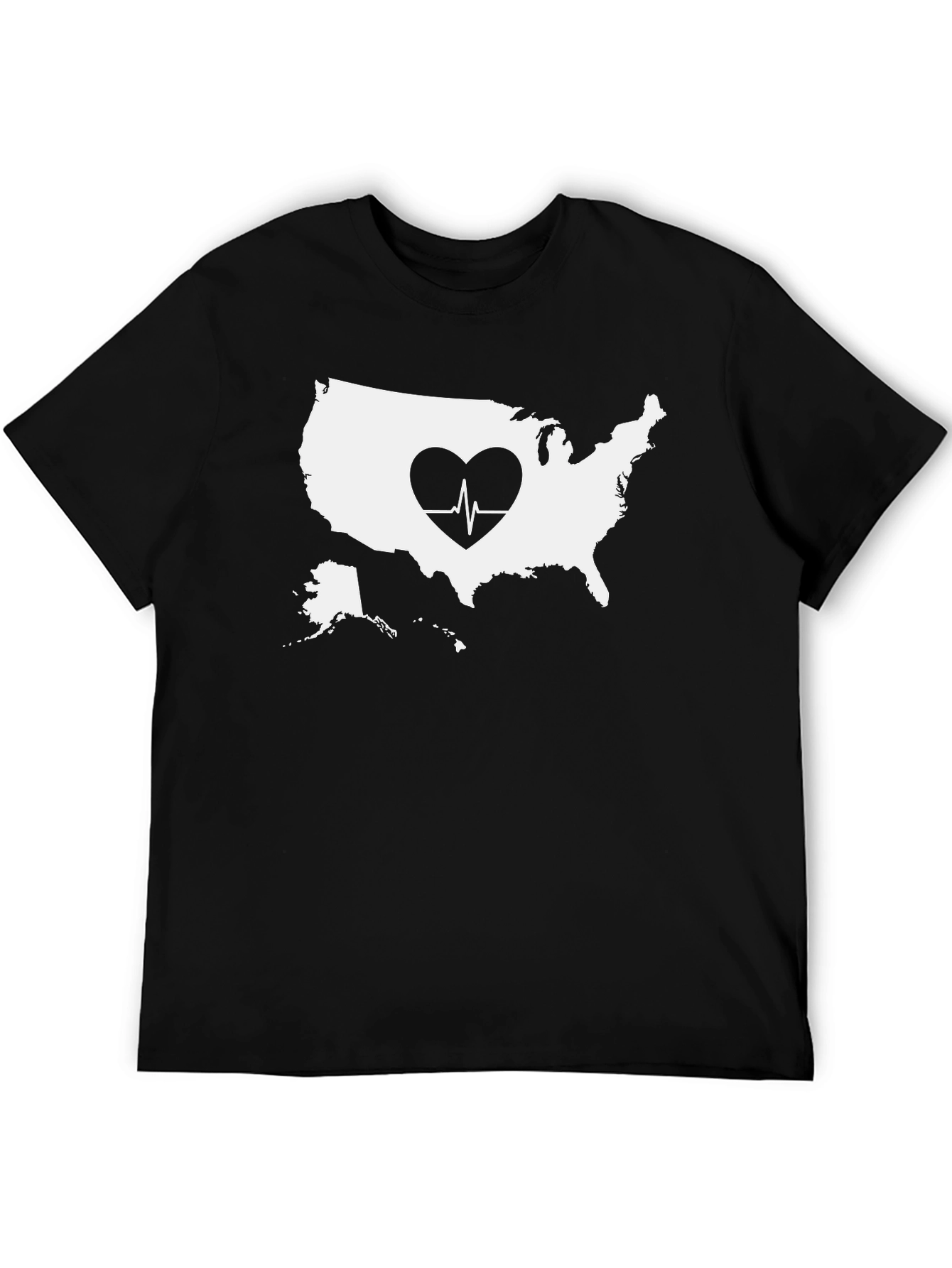 USA Heartbeat Graphic Tee