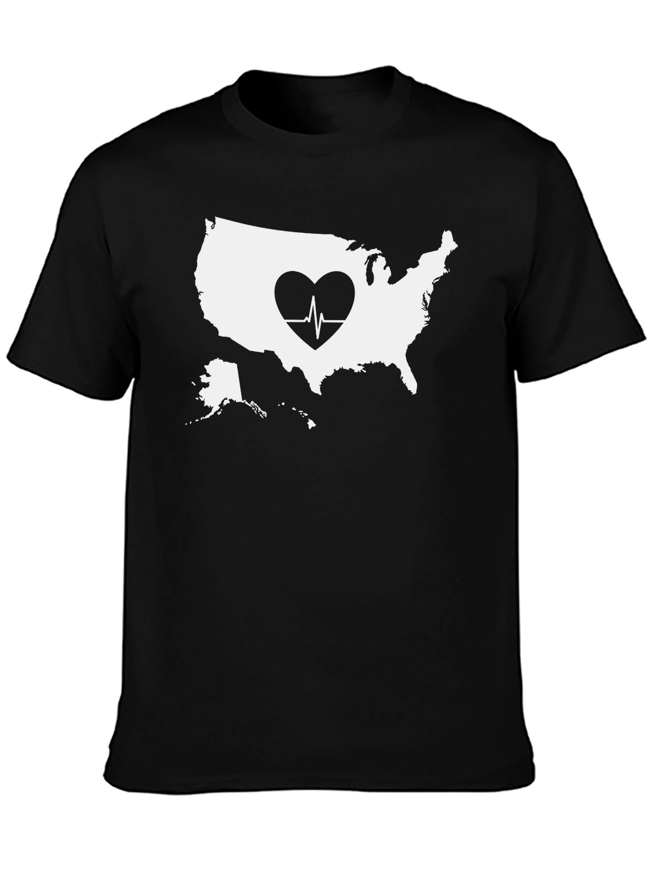 USA Heartbeat Graphic Tee