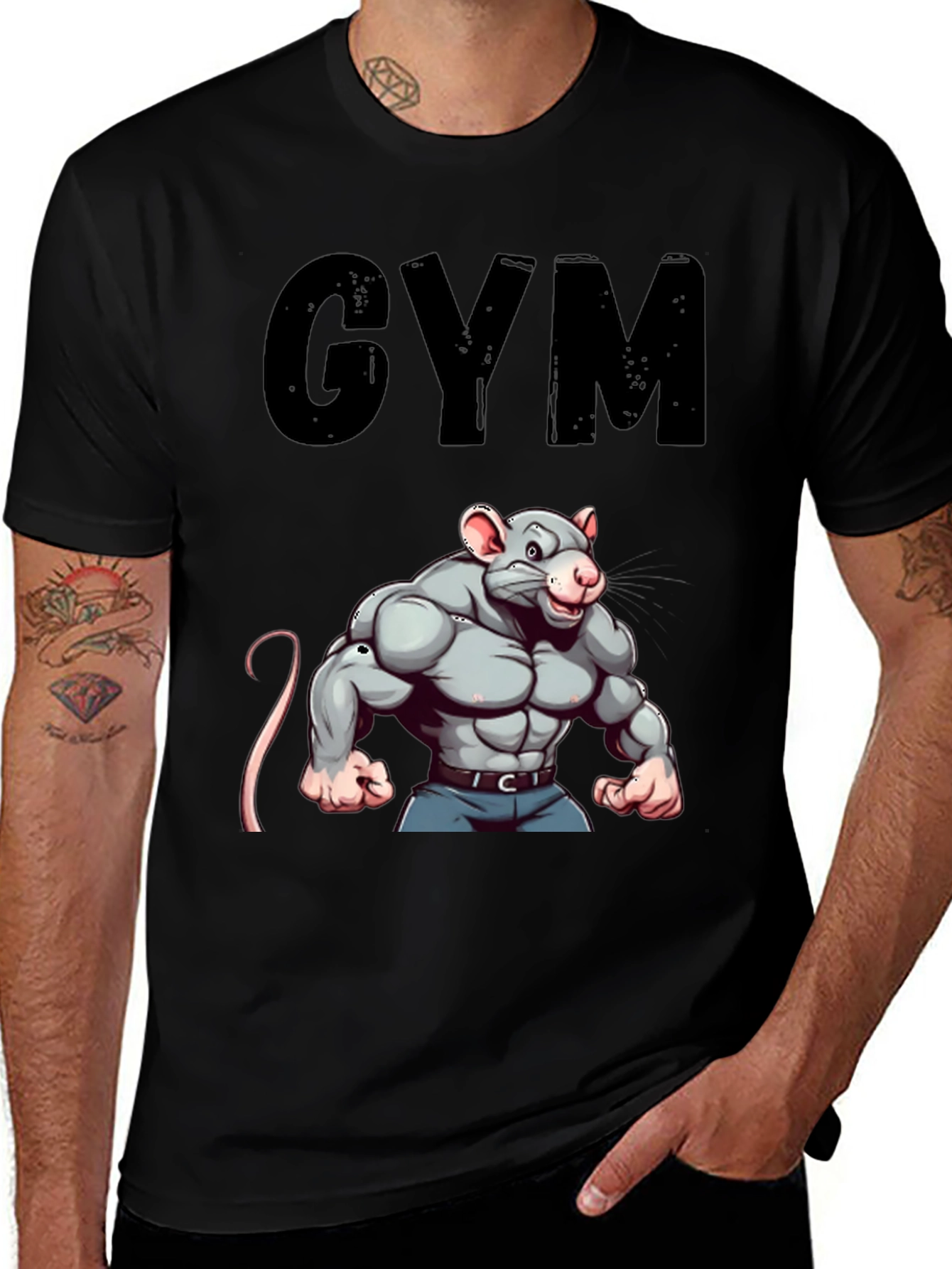 Gym Rat T-Shirt: Funny Workout Motivation Tee