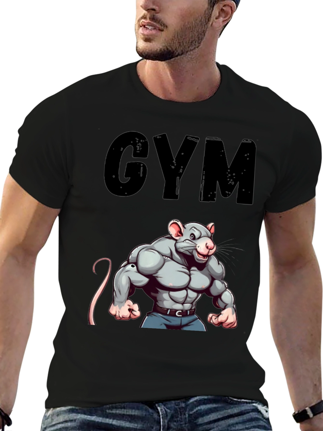 Gym Rat T-Shirt: Funny Workout Motivation Tee