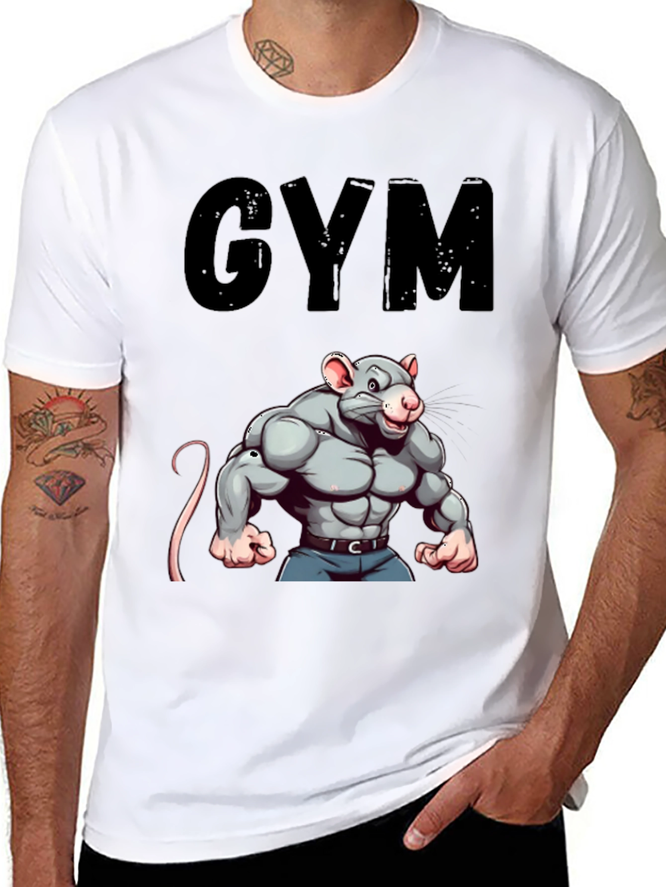Gym Rat T-Shirt: Funny Workout Motivation Tee