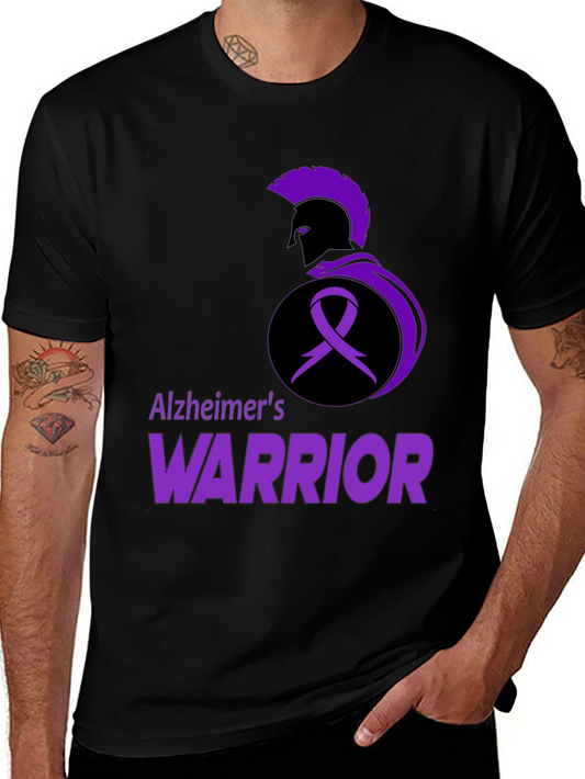 Alzheimers Warrior T-Shirt Awareness Black Tee
