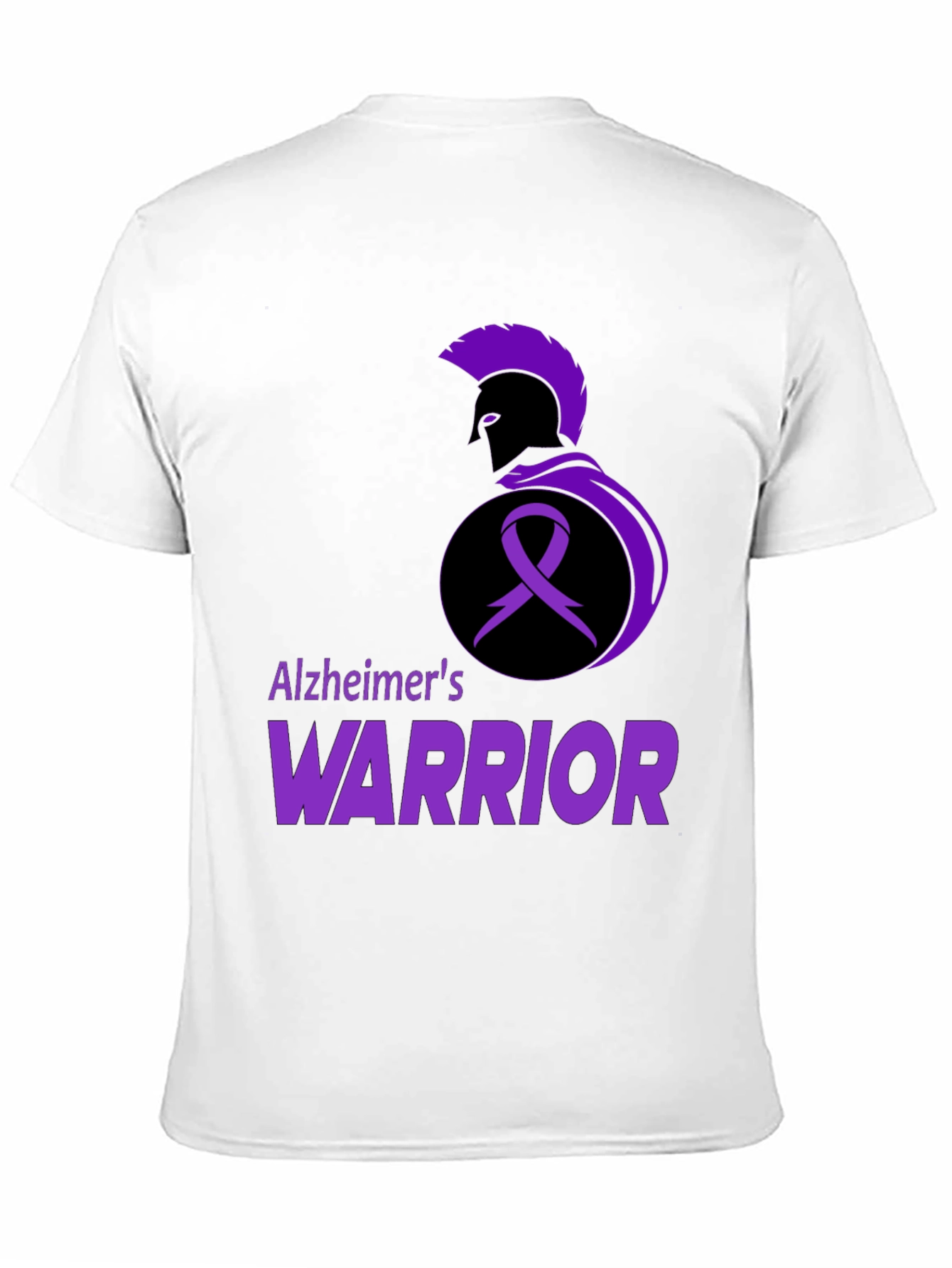 Alzheimers Warrior T-Shirt Awareness Black Tee