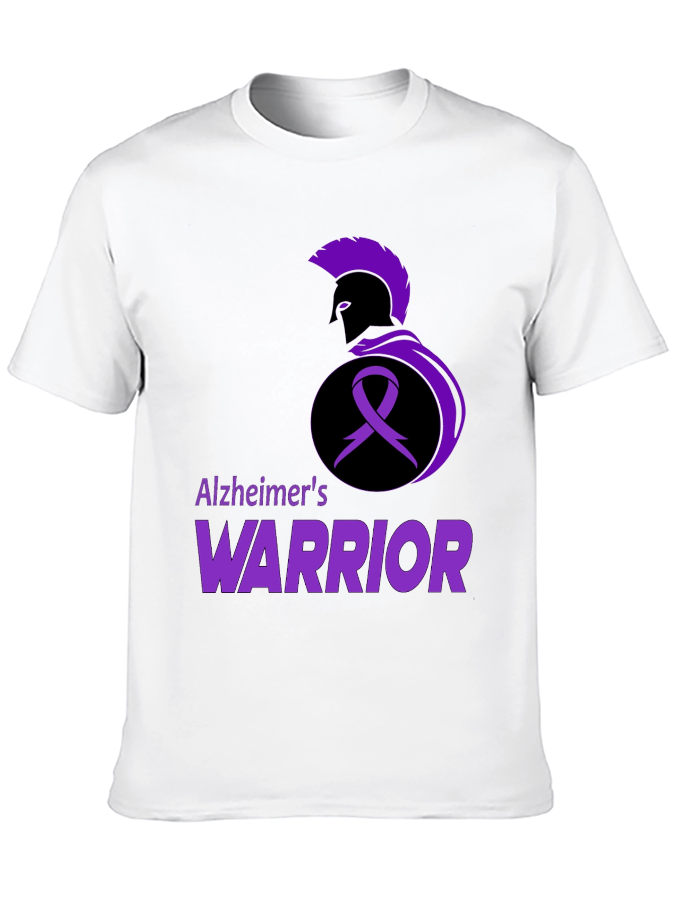 Alzheimers Warrior T-Shirt Awareness Black Tee