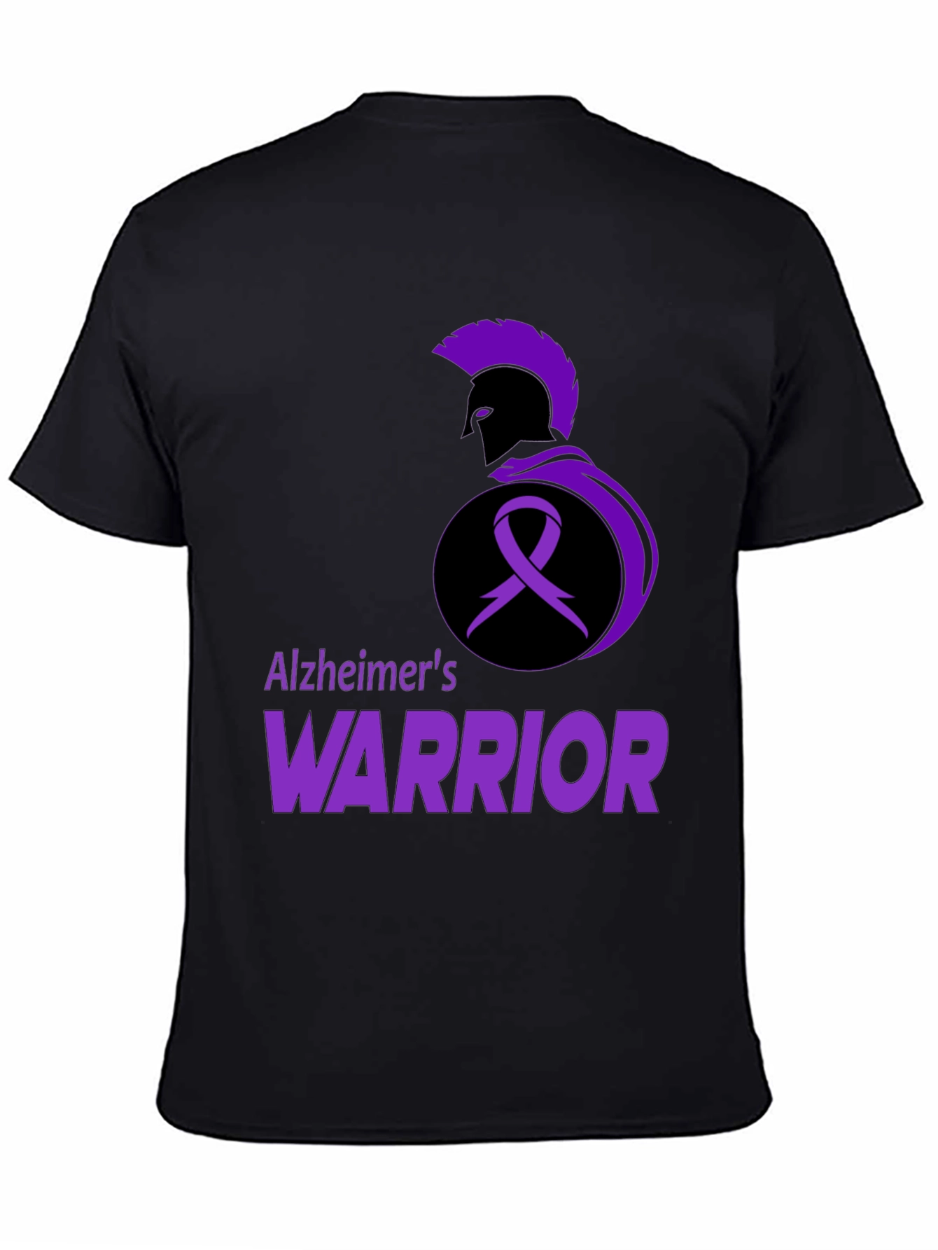 Alzheimers Warrior T-Shirt Awareness Black Tee