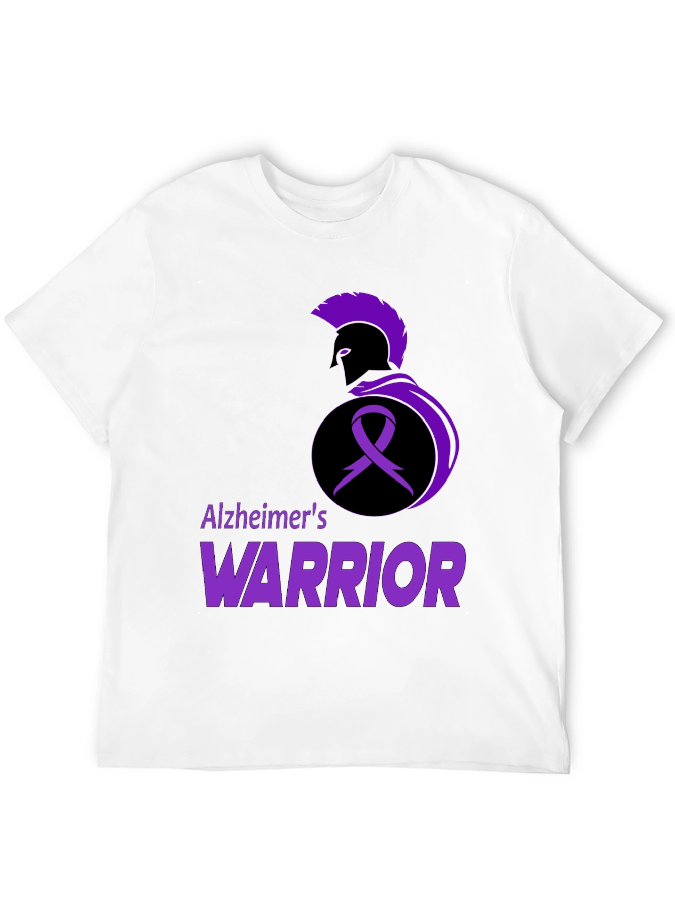 Alzheimers Warrior T-Shirt Awareness Black Tee