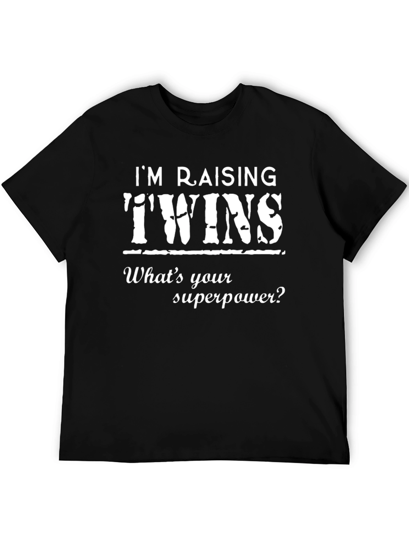 Im Raising Twins T-Shirt Superpower Gift