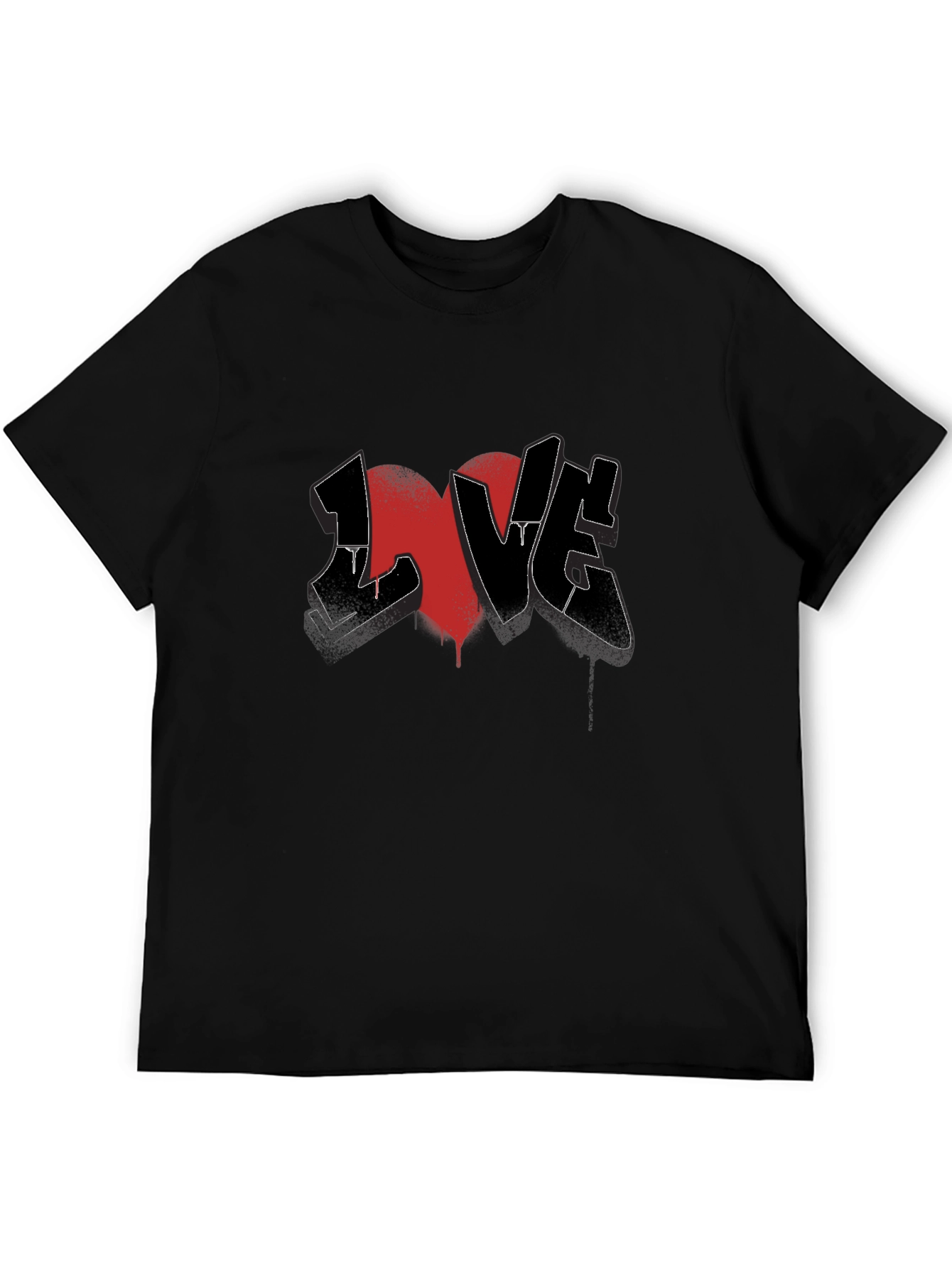 LOVE Graffiti Graphic Tee - Black