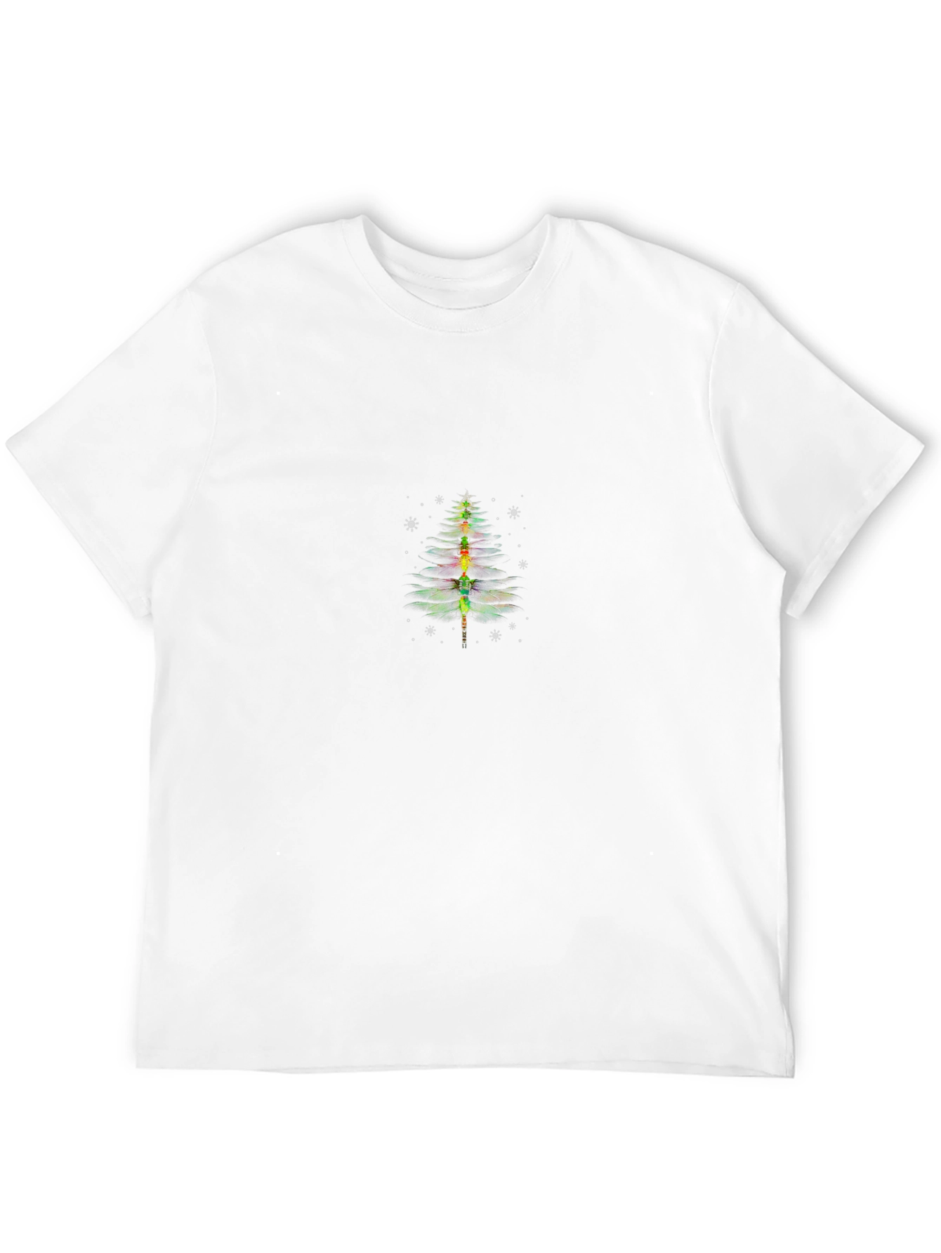 Festive Christmas Tree Graphic Tee - Black