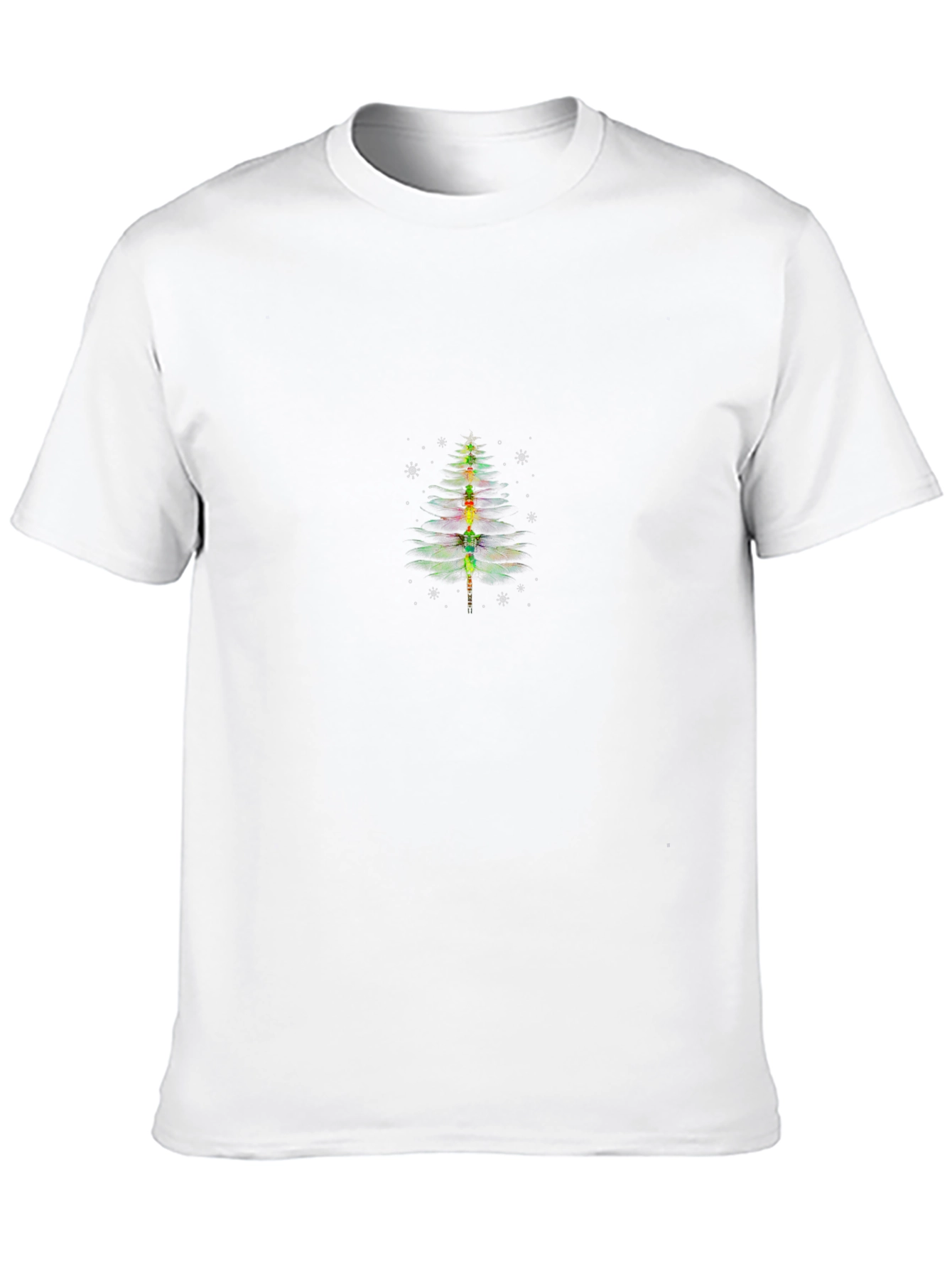 Festive Christmas Tree Graphic Tee - Black