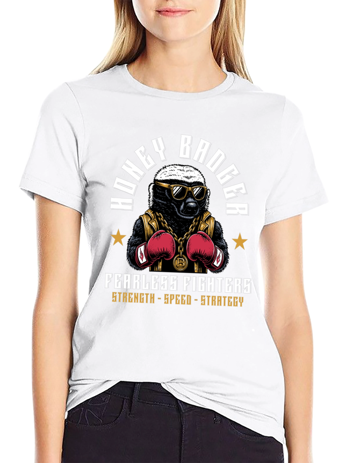 Honey Badger Boxing Graphic T-Shirt