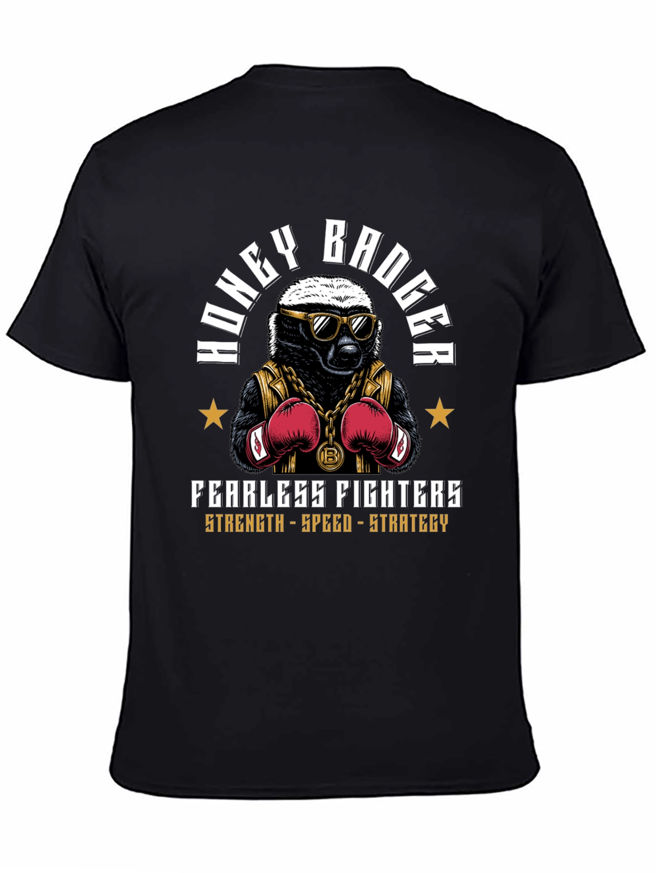 Honey Badger Boxing Graphic T-Shirt
