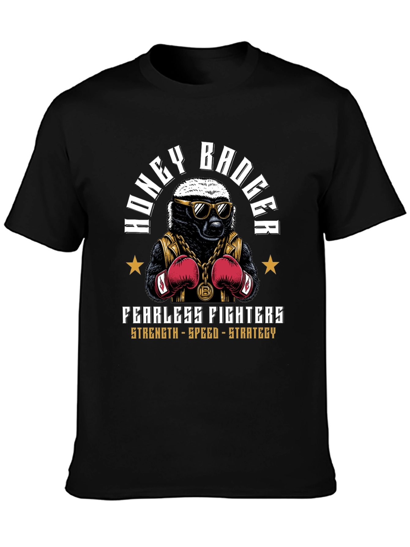 Honey Badger Boxing Graphic T-Shirt