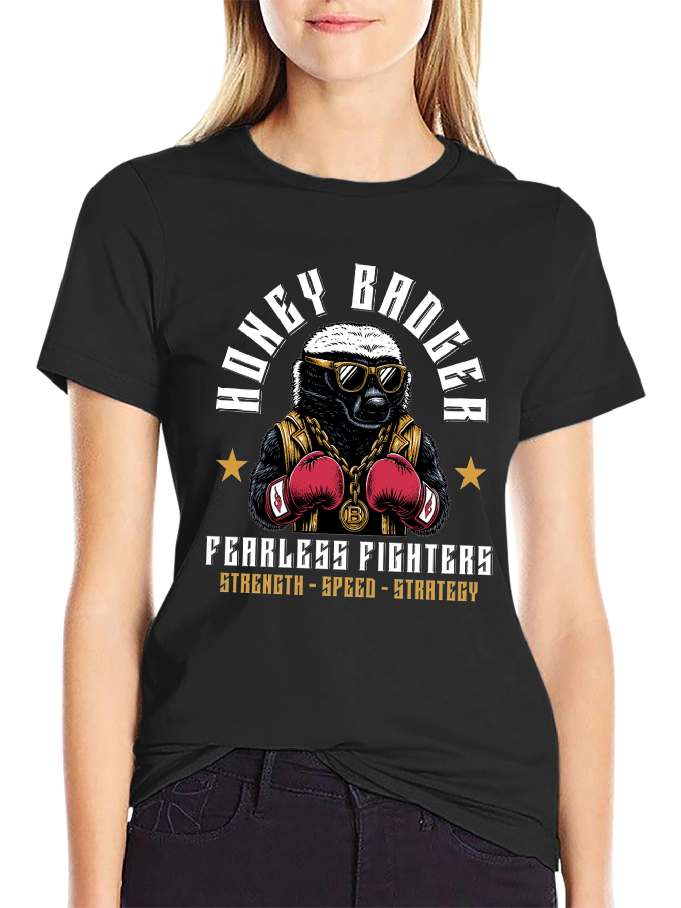Honey Badger Boxing Graphic T-Shirt